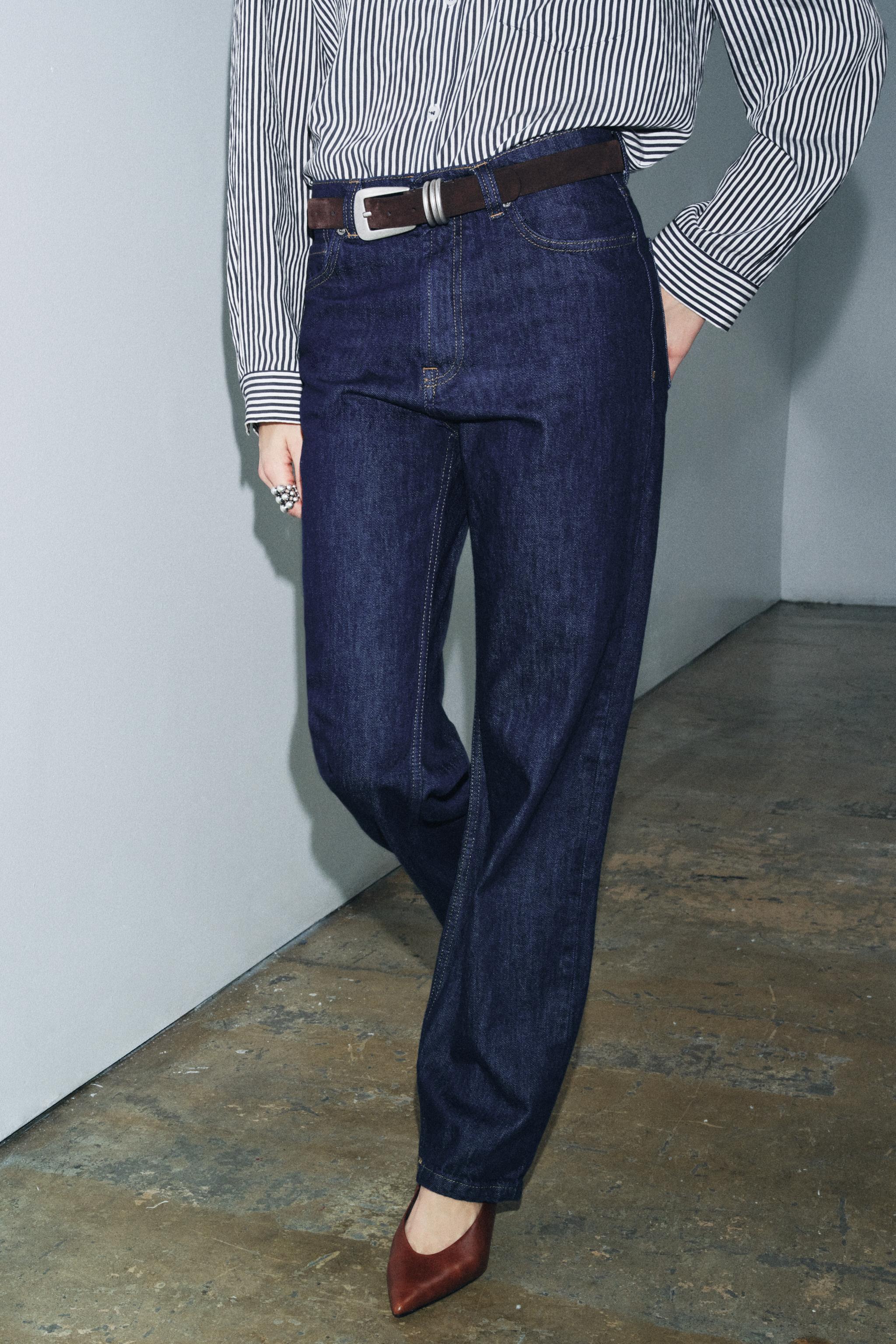 ZW COLLECTION HI-RISE STRAIGHT LEG JEANS